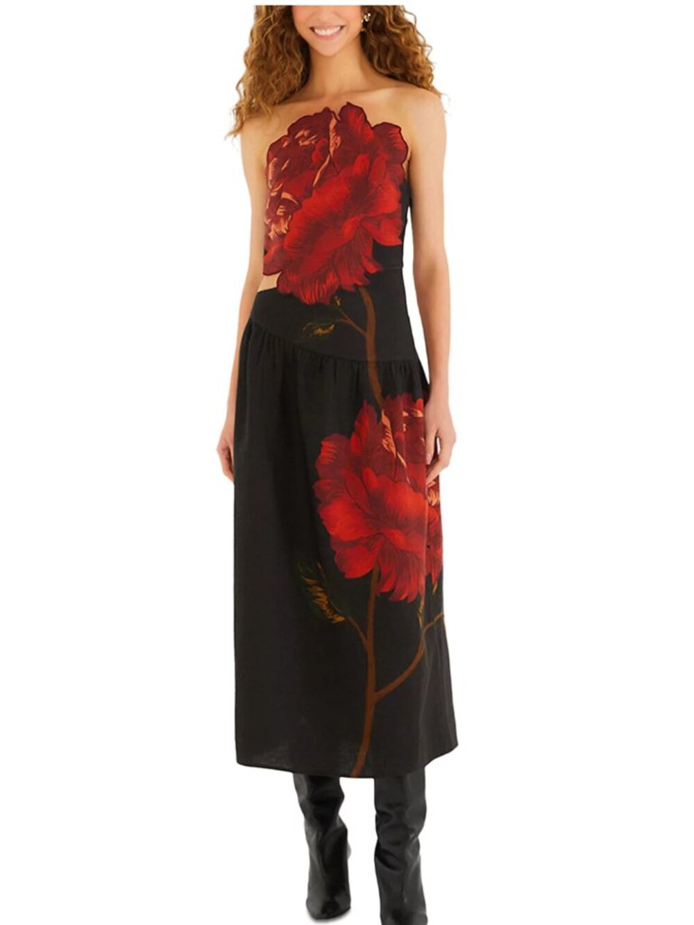 New Farm Rio Rosalia Artisanal Midi Dress - Picture 7 of 9
